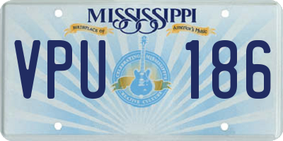 MS license plate VPU186