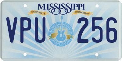 MS license plate VPU256