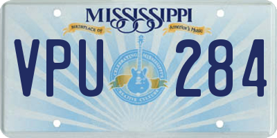 MS license plate VPU284