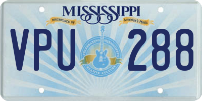 MS license plate VPU288