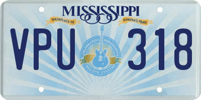 MS license plate VPU318