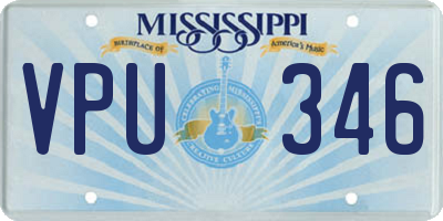 MS license plate VPU346