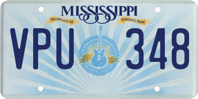 MS license plate VPU348