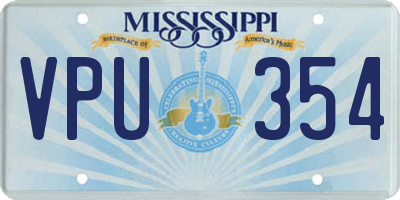 MS license plate VPU354