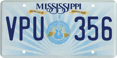 MS license plate VPU356