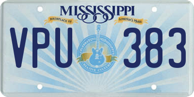 MS license plate VPU383
