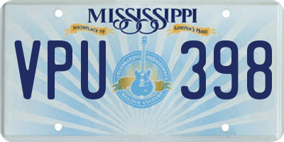 MS license plate VPU398