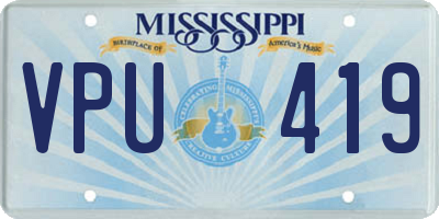 MS license plate VPU419