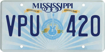 MS license plate VPU420