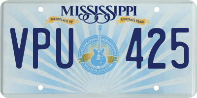MS license plate VPU425