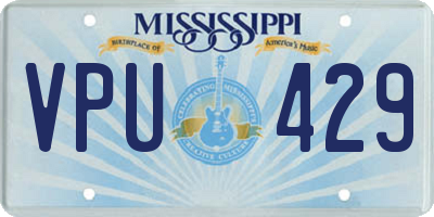 MS license plate VPU429