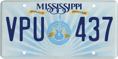 MS license plate VPU437