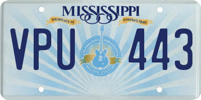 MS license plate VPU443