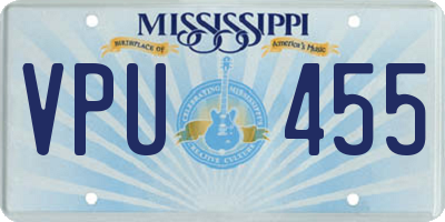 MS license plate VPU455