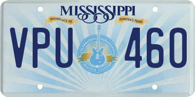 MS license plate VPU460