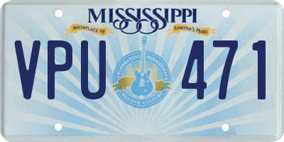 MS license plate VPU471