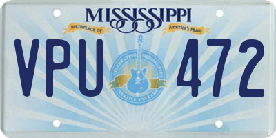 MS license plate VPU472