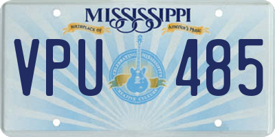 MS license plate VPU485