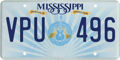 MS license plate VPU496