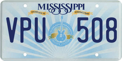 MS license plate VPU508