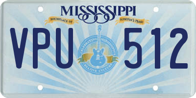 MS license plate VPU512