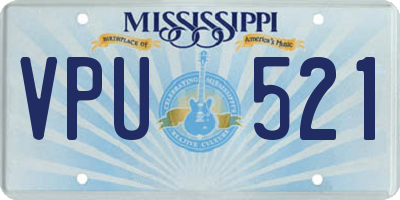 MS license plate VPU521