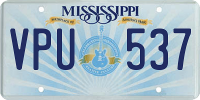 MS license plate VPU537