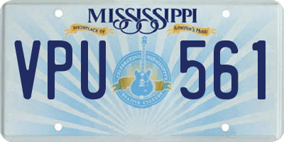 MS license plate VPU561
