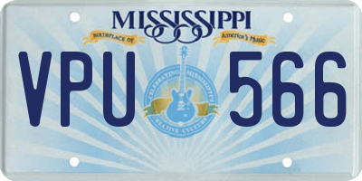 MS license plate VPU566