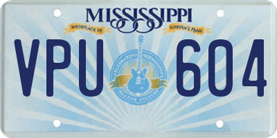 MS license plate VPU604