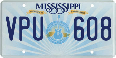 MS license plate VPU608