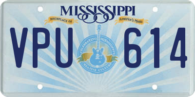 MS license plate VPU614
