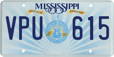 MS license plate VPU615
