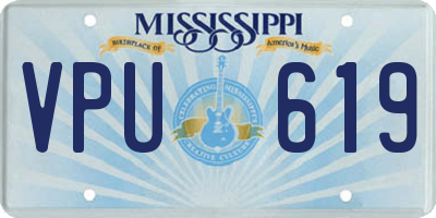 MS license plate VPU619