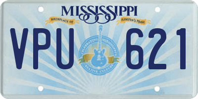 MS license plate VPU621