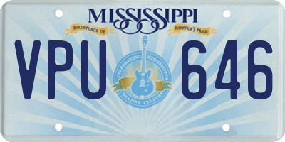 MS license plate VPU646