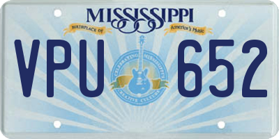 MS license plate VPU652