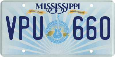MS license plate VPU660