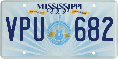 MS license plate VPU682