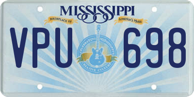 MS license plate VPU698