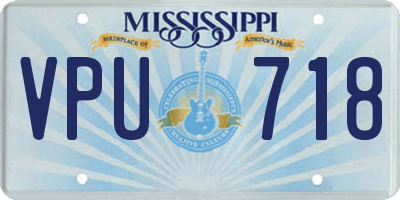 MS license plate VPU718