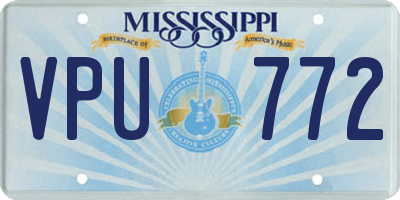 MS license plate VPU772