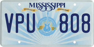 MS license plate VPU808