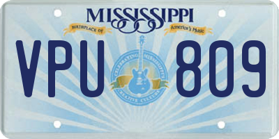 MS license plate VPU809