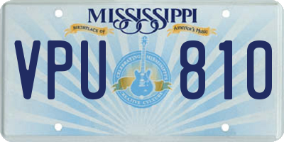 MS license plate VPU810