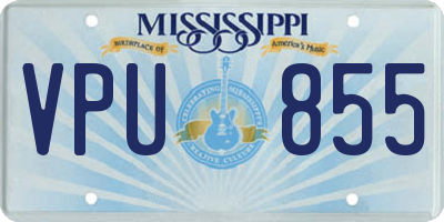 MS license plate VPU855