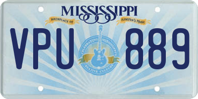 MS license plate VPU889