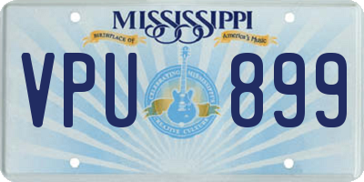 MS license plate VPU899