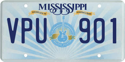 MS license plate VPU901