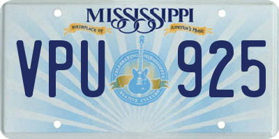MS license plate VPU925